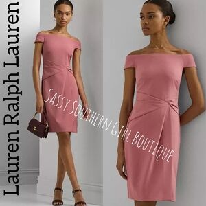 ⭐🆕 Ralph Lauren Dusty Pink Midi Dress